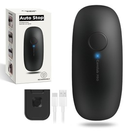 Canslab Ultrablade PRO Auto Stop Can Opener - Rechargeable Electric Can Opener for Kitchen for Seniors with Arthritis - One Touch Side Cut Opener, Smooth Edge, Handfree, Wall Mounted Small Size, Black