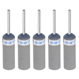 QUARKZMAN 5 Pieces 5000 Grit Sandpaper Rolls, 2.35mm Shank Sanding Drums Sleeves Cylinder Grinding Head for Woodworking Glass Metal Polishing