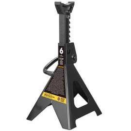 Torin 6 Ton (12,000 LBs) Capacity Steel Jack Stands, 2 Pack, Black, AT46002B