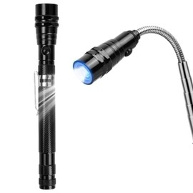 Jinlaili LED Telescopic Magnet Tool, Telescopic Magnetic Lifter with LED, Magnetic Pickup LED Work Light, Multitool Pen with Compass, for Men, Gift Ideas, Christmas, Birthday Gift Idea