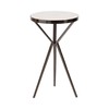 Kate and Laurel Gribben Modern Round Marble Side Table, 14