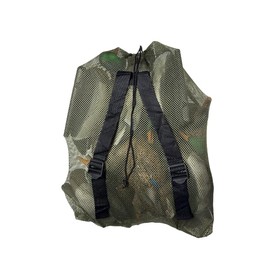 HuntEmUp Mesh EZ Decoy Bag – Medium - Holds 20 Standard Duck Decoys, 35"x29", Lightweight Water-Draining Mesh, Drawstring Closure, Backpack Straps, Olive Green for Waterfowl Hunting