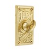 Antique Replica Non Electric Solid Brass Hand Crank Twist Doorbell