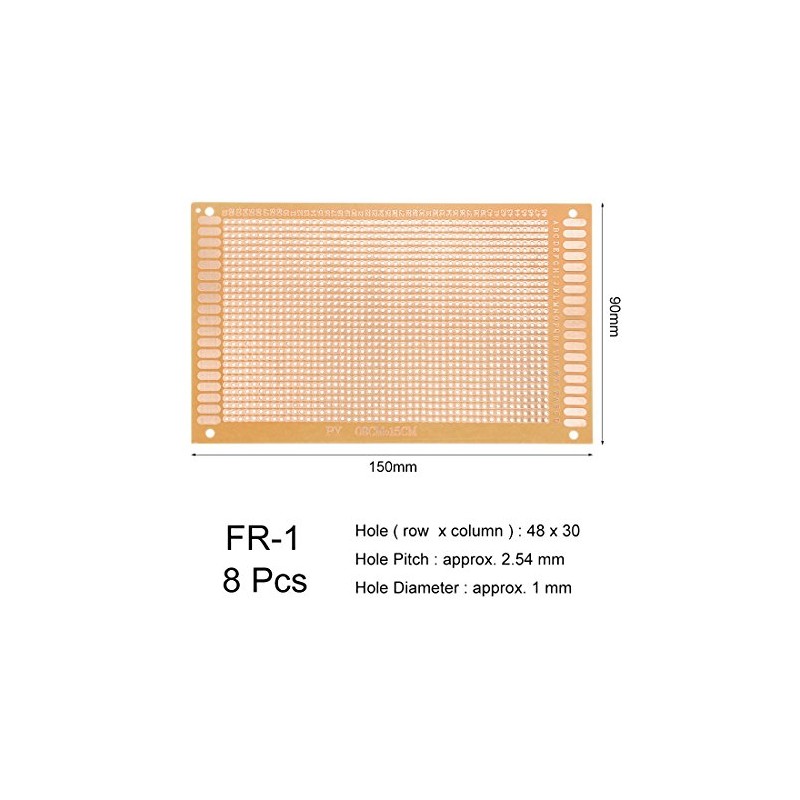 sourcing map 8 pieces 9 x 15 cm one-sided universal