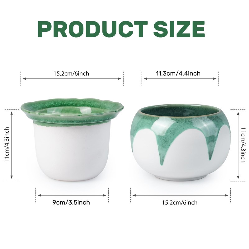 LITUDISO African Violet Pots, 6 Inch Self Watering Pots for