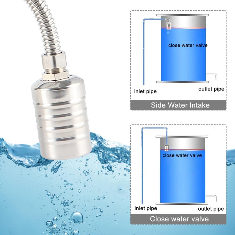 2 Pack Float Valve, 1/2" to 3/4'' Automatic Water Level