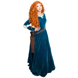 DAZCOS US Size Adult Princess Cosplay Costume Renaissance Medieval Dress with Quiver (X-Large)