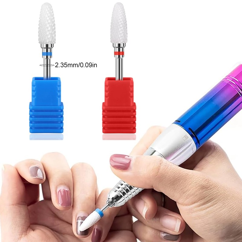 MIRKUZI Nail Files & Polishing Blocks 2 Piece Ceramic Nail