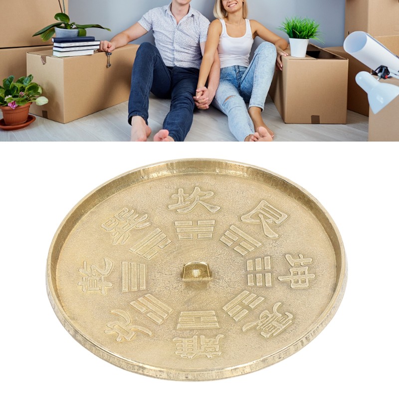 Feng Shui Brass Concave Bagua Mirror Good Luck Anti Rust