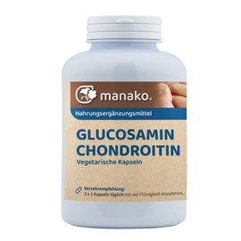 manako Glucosamine and Chondroitin Capsules, Pack of 300, 240 g Tin