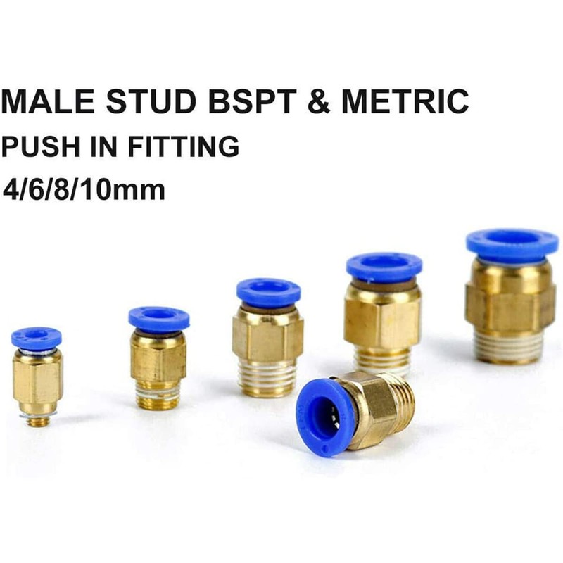 10 PCS Straight Pneumatic Push to Quick Connector Air Fittings