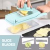 KEOUKE Vegetable Chopper Mandoline Slicer Blue - 12 in 1