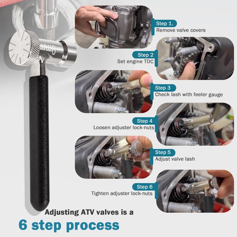 Valve Clearance Adjustment Tool Kit for Motorcycles, GY6 Scooters, ATVs