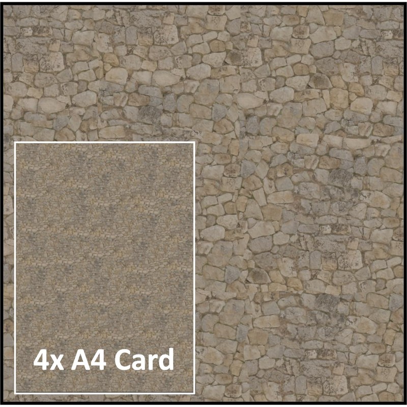 Real Stone Wall Scenery Sheet for Model Railways, Dioramas &