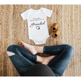 Pregnancy Announcement Grandad To Be Gifts From Bump Grandparent Baby Grow Reveal Ideas Vest Onesie Clothes Due 2024 Announcements (0 Months First Size)