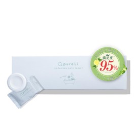 pureLi Pure Bicarbonate Tablet Bath Salt, Citrus Ginger Scent, Colorless (Citrus Ginger, Box of 6)