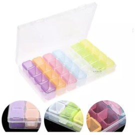 Dbmb 2 Cajas De Almacenamiento Para Uñas Con 28 Compartimientos