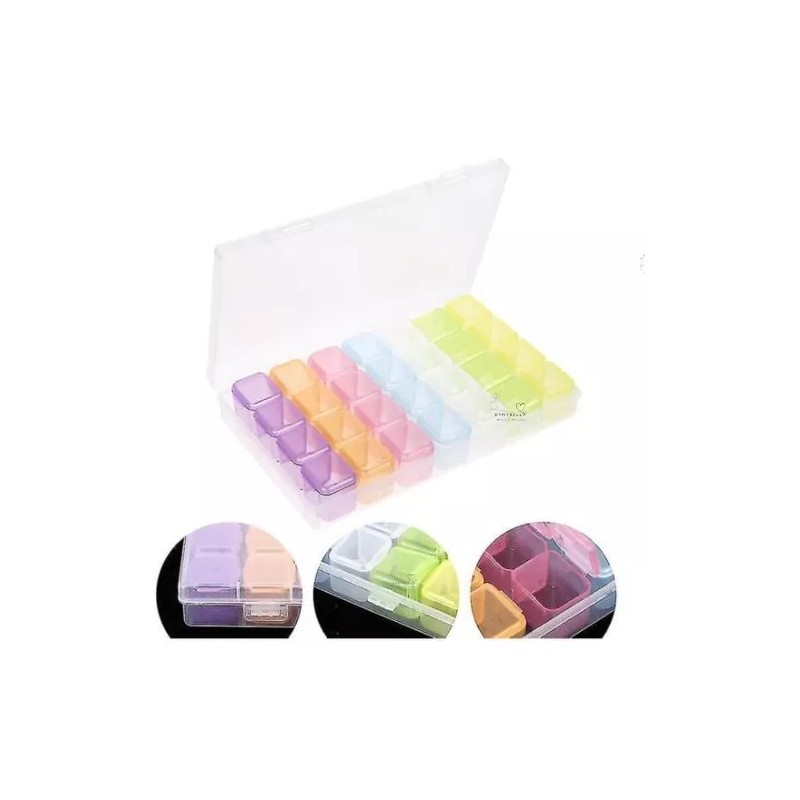Dbmb 2 Cajas De Almacenamiento Para Uñas Con 28 Compartimientos