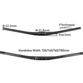 Carbon Mountain Bike Handlebars 31.8 Carbon Mtb Handlebar 31.8 Carbon Fiber Flat Bar 720mm Handlebar 31.8 Rxl Sl Carbon Handlebars Degree 9 Ud Matte Mtb Handlebars Carbon mtb handlebar
