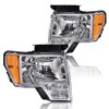G-PLUS Headlights Assembly, Compatible with 2009-2014 Ford F150 09-14 Headlamp,