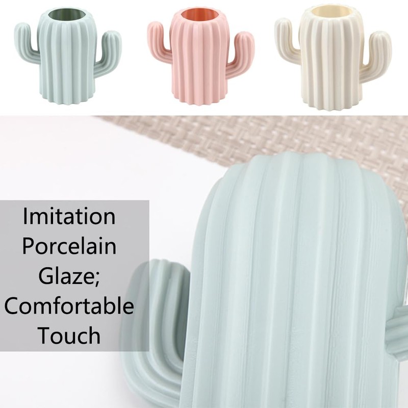 Pen Holder, Creative Cactus Shape Desk Organizer Makeup Brush Holder