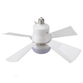 Ceiling Fan with Lights and Remote Control, E26 Ceiling Fan Lamp, Dimmable 3 Color Temp 3 Wind Speed 1H 2H 4H Timer, for Bedroom Kitchen Living Room (White)