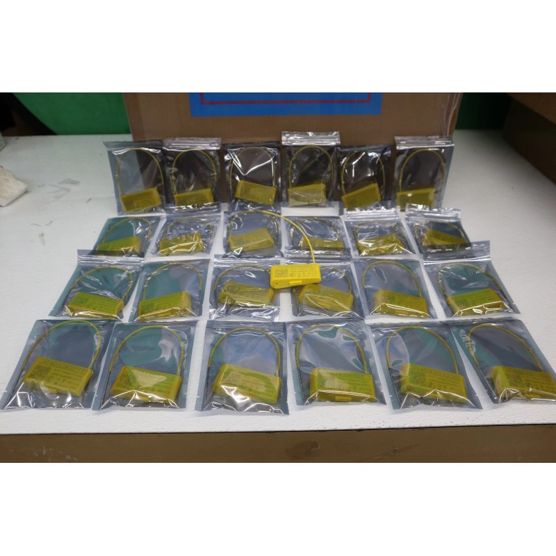 RFID Tamper Evident Security Cable Seal Tag Yellow HM-UHF-C ISO17712