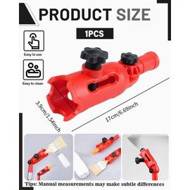 JIPUKE Multi-Angle Paint Brush Extender, Paint Roller Extension Pole Attachment, 180° Rotate to The Desired Angle, Universal Paint Brush Extender Tool fits Most Rollers, Brush, Scrapers