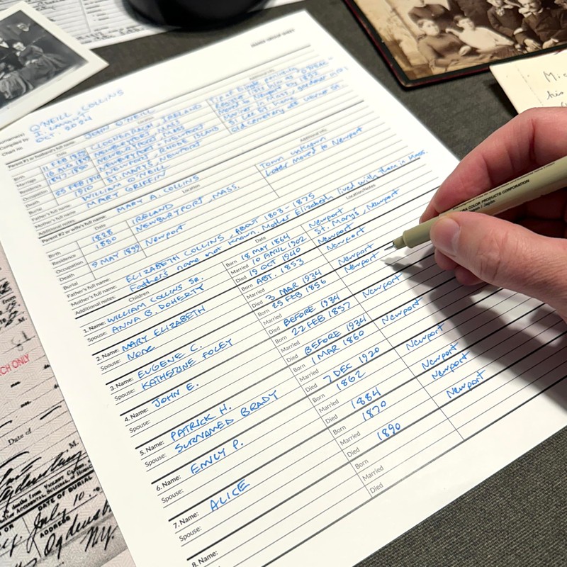 Blank Two-Sided Family Group Sheets for Genealogy (40) | Professional