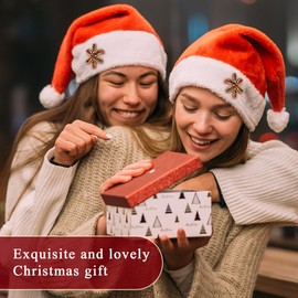 LOLIAS Christmas Brooch Pin for Women Girls Snowflake Christmas Bell Wreath Crystal Rhinestone Brooches Pins Green Red Enamel Brooch Pins Fashion Christmas Decoration