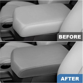 DEYTOP Center Console Cover for Toyota Tundra 2007-2013 Accessories Car Armrest Cover for Toyota Sequoia 2008-2022 Accessories Anti-scratch Armrest Protector (Gray with Gray Stitches, 2007-2013)