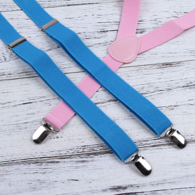 ICObuty Men's Y Shape Suspender Adjustable Elastic Solid Color 6