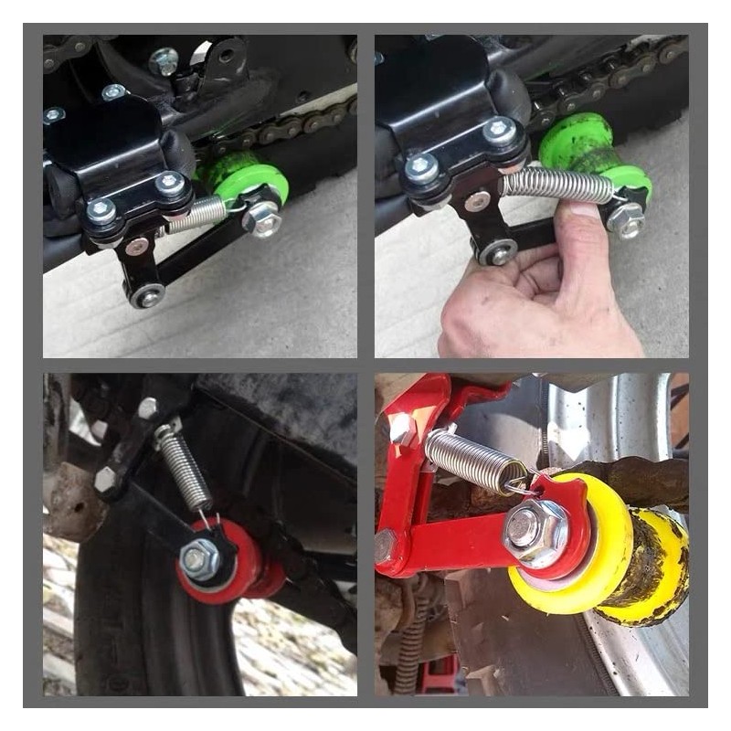 Motorcycle Chain Tensioner Roller, Universal Adjustable Dirt Bike Pit Bike