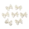Ornazy 50Pcs White Imitation Pearl Aesthetic Spacer Beads Elegant Bow