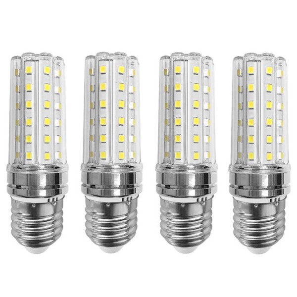 E27 Corn LED Bulbs 12W LED Candelabra Bulb 100W Equivalent,12W LED Candle Bulbs,E26/E27 Medium Socket Base,Non-Dimmable,Daylight White 6000K,4 Pack