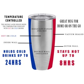 Canadian Canada Flag 20 Oz.Stainless Steel Travel Tumbler Mug Cup w/Lid Vacuum Insulated Hot or Cold