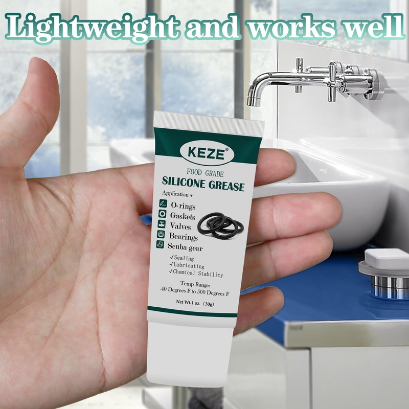 KEZE Waterproof Food Grade Silicone Lubricant Plumbers Grease for Valve
