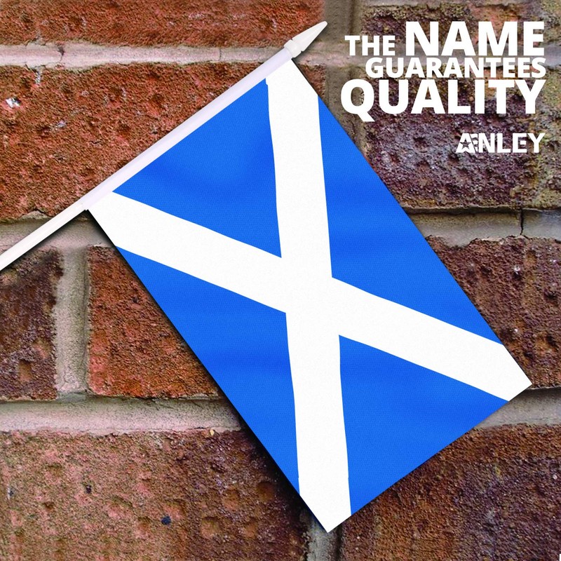 Anley Scotland Mini Flag 12 Pack - Hand Held Small