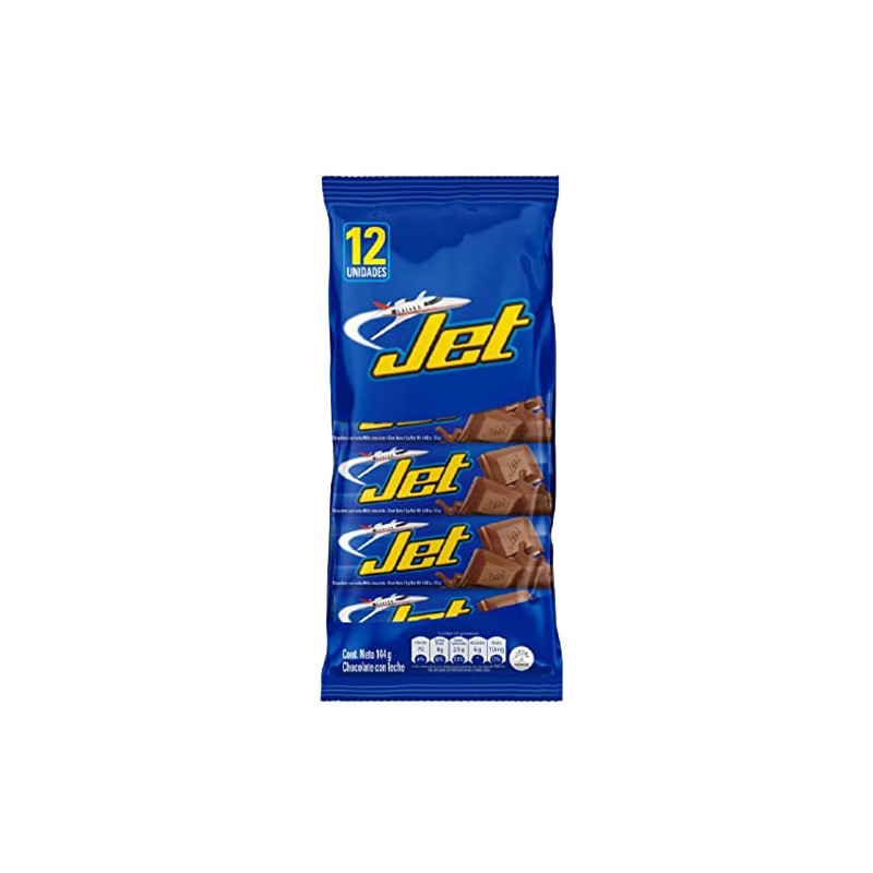 Chocolatina Jet (36 pack) a Colombian Chocolate candy bar snack