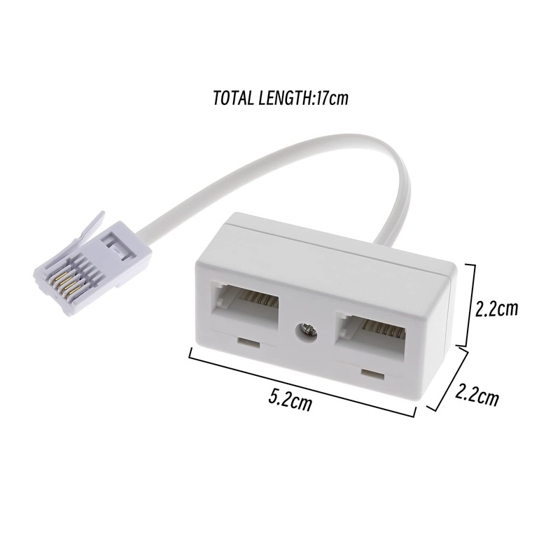Create idea Telephone Splitter 2 Way BT Phone Socket Adapter