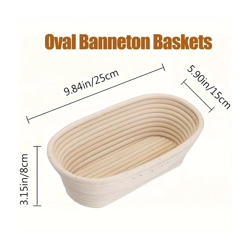 HubewaGlobal Bread Proofing Baskets (Oval)