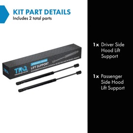 TRQ Driver & Passenger Side Hood Lift Support Shock Strut Set Compatible with 1997-2001 Toyota Camry TO1237115