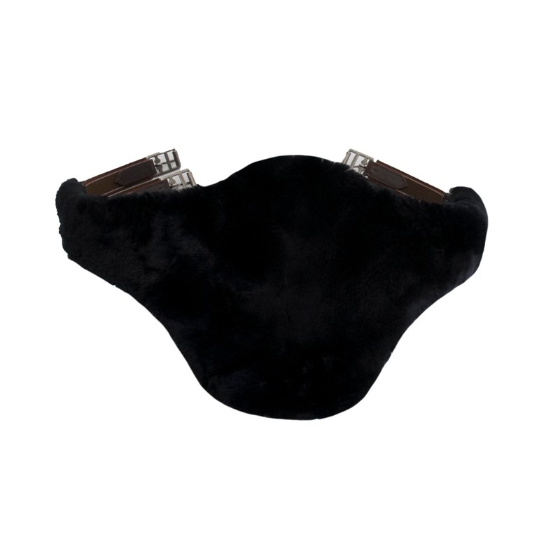 Engel Reitsport ENGEL GERMANY Sheepskin Studguard Girth Cover (SpringBagu) black