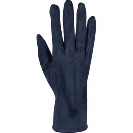 styleBREAKER 09010043 Women's Touchscreen Gloves Plain with Decorative Stitching Warm Finger Gloves Winter, darkblue