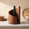 VANWYCHEN Wooden Paper Towel Holder(Brown), for Jumbo Rolls