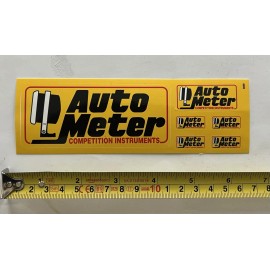 Unbranded 6pcs AUTO METER decals stickers racing drags gassers offroad hotrods vintage jdm