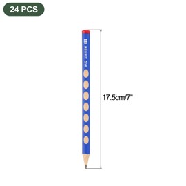 M&G Wooden Triangular Pencils, 24 Pcs 2B Graphite Round Pencils for Classroom Teacher Office, Blue