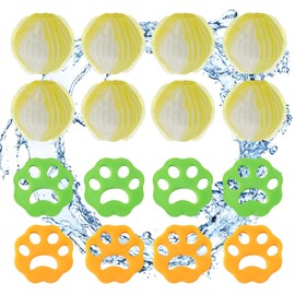 16 Stücke Tierhaarentferner Waschmaschine, Wiederverwendbarer Tierhaarentferner, Entfernt Tierhaare, FusselbäLle Waschmaschine Für Hundehaare Und Katzenhaarentferner Waschmaschi