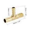 uxcell Reducing Barb Hose Fitting Tee T Shape Pipe Connector