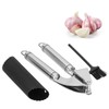 Garlic Press 304 Stainless Steel Mincer Crusher Fine Polished Mirror